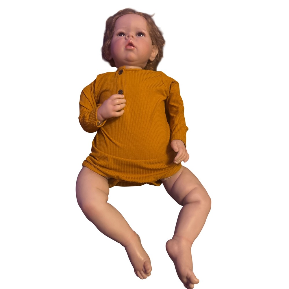 NEW‎ 28 Inch Lifelike Reborn Baby Doll Soft Vinyl Cloth Body 5.6 lbs with Box